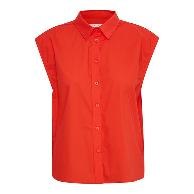 Part Two Orange Cotton Alfie Shirt