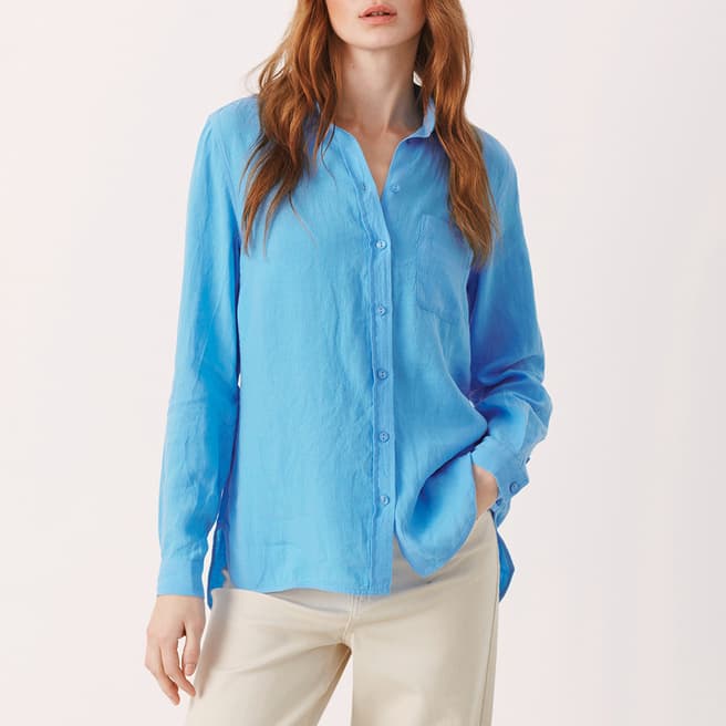 Part Two Blue Kivas Linen Shirt