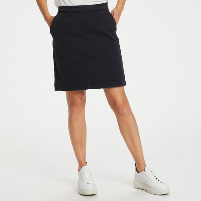 Part Two Navy Sofala Cotton Blend Mini Skirt