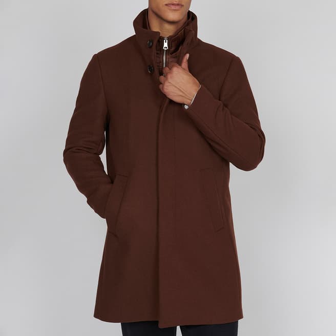 Matinique Brown Wool Blend Harvey Coat