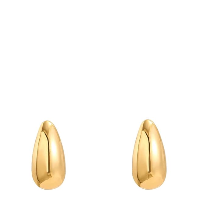Liv Oliver 18K Gold Polished Modern Drop Post Earrings