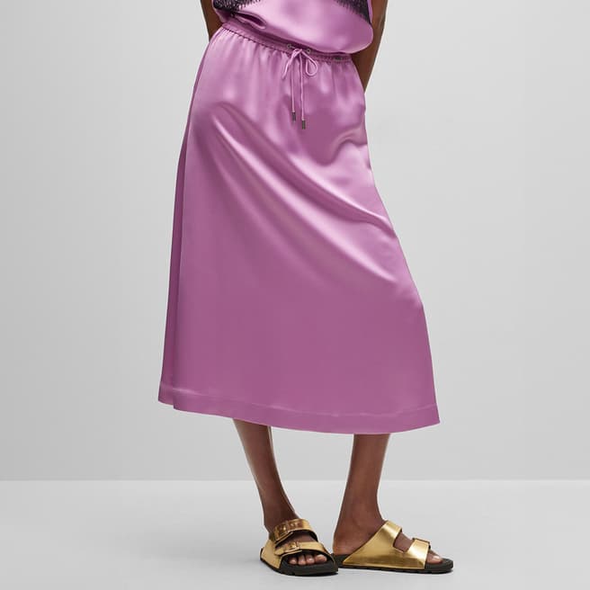 BOSS Pink Vesala A-Line Midi Skirts