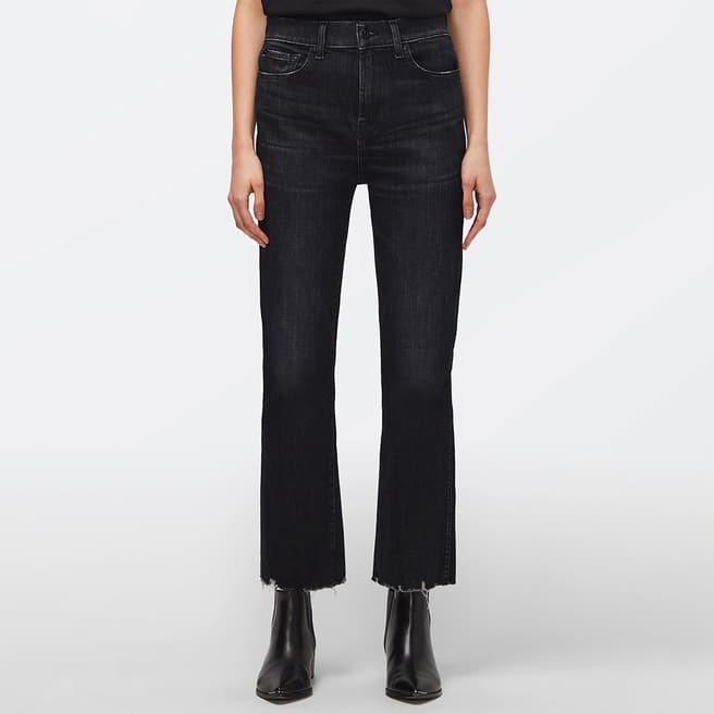 7 For All Mankind Black Bootcut Stretch Jeans