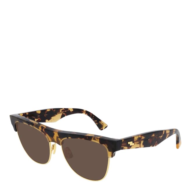 Bottega Veneta Unisex Bottega Veneta Brown Sunglasses 55mm