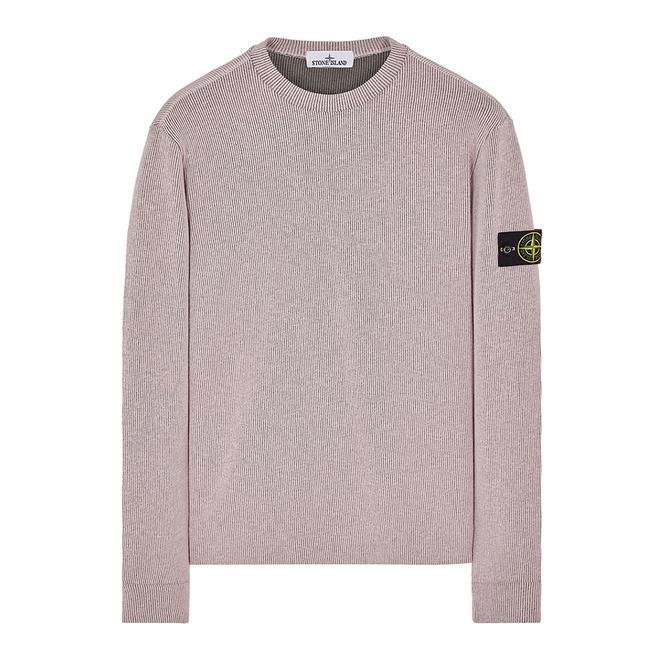 Stone Island Pink Cotton Blend Knit Jumper