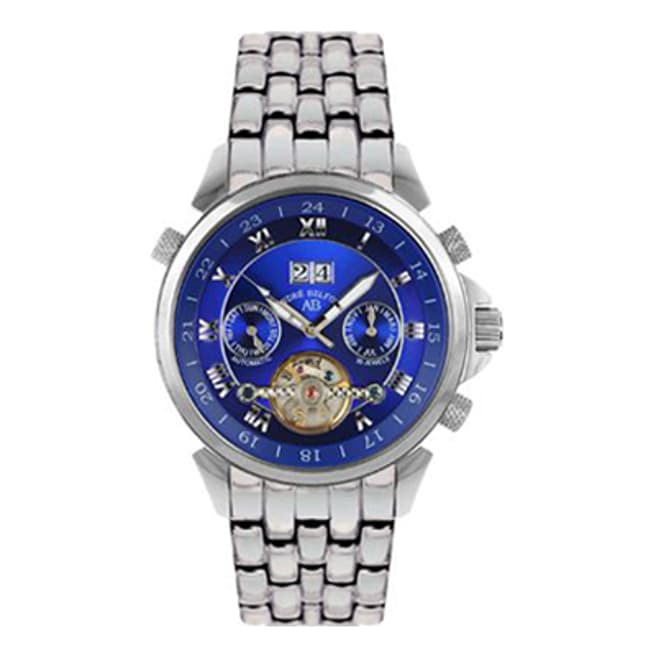 Andre Belfort Men's Silver/Blue Etoile Polaire Stainless Steel Watch
