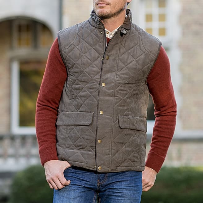 Baleno Brown Quilted Gilet