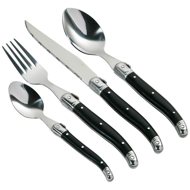 Premier Housewares Sixteen Piece Black Swiss Cutlery Set