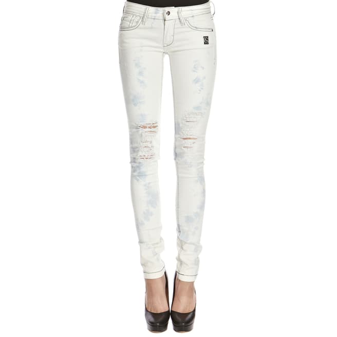 Core Spirit Grey/White Ripped Skinny Jeans
