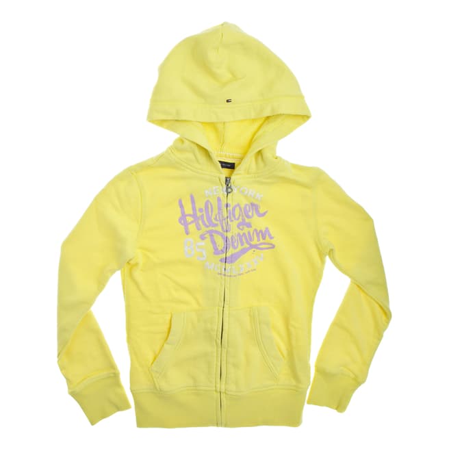 Tommy Hilfiger Girl's Yellow Beatrice Hooded Sweatshirt