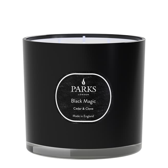 Parks London Cedar & Clove 3 Wick Candle 650g - Black Magic