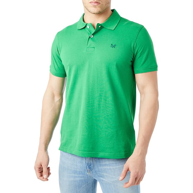 Crew Clothing Green Cotton Polo Shirt