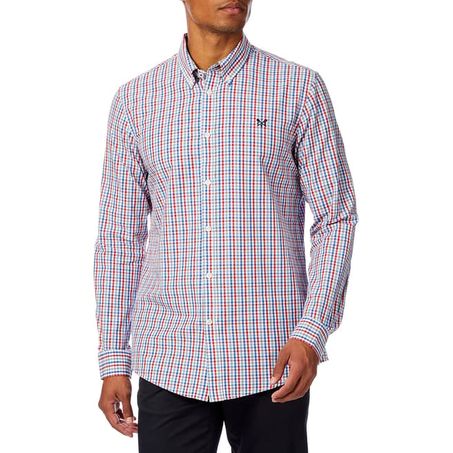 Crew Clothing Blue/Red Gingham Cotton Shirt 