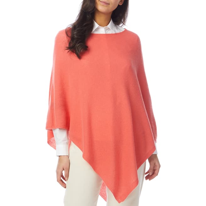 Laycuna London Coral Cashmere Poncho