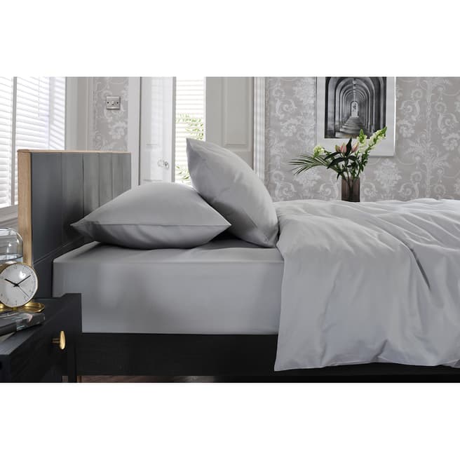 The Lyndon Company 800TC King Fitted Sheet, Platinum