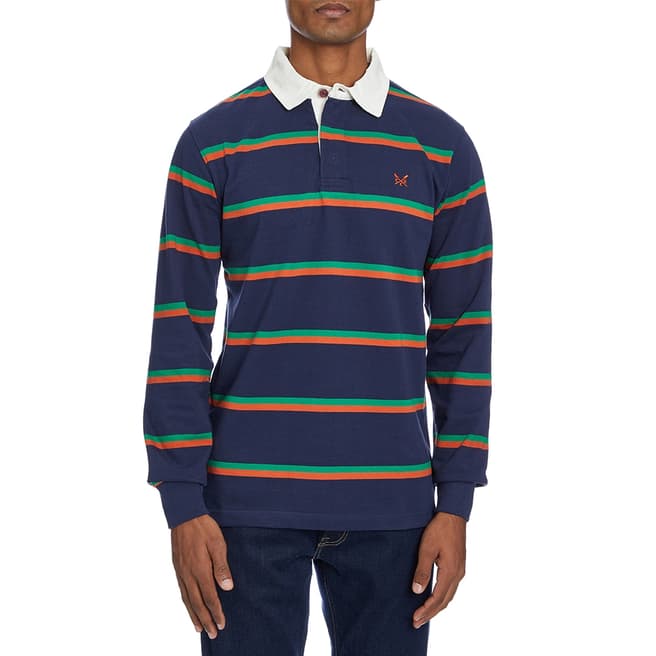 Crew Clothing Striped Cotton Rugby Shirt