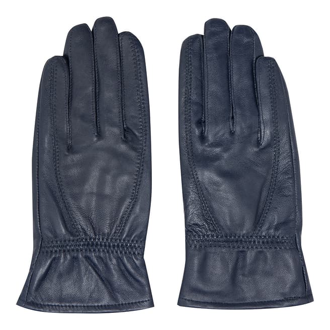 JayLey Collection Navy Leather Gloves