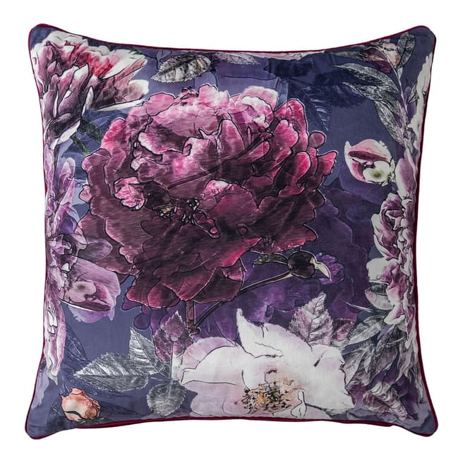 Gallery Living Vintage Magnolia 55x55cm Cushion, Mulberry