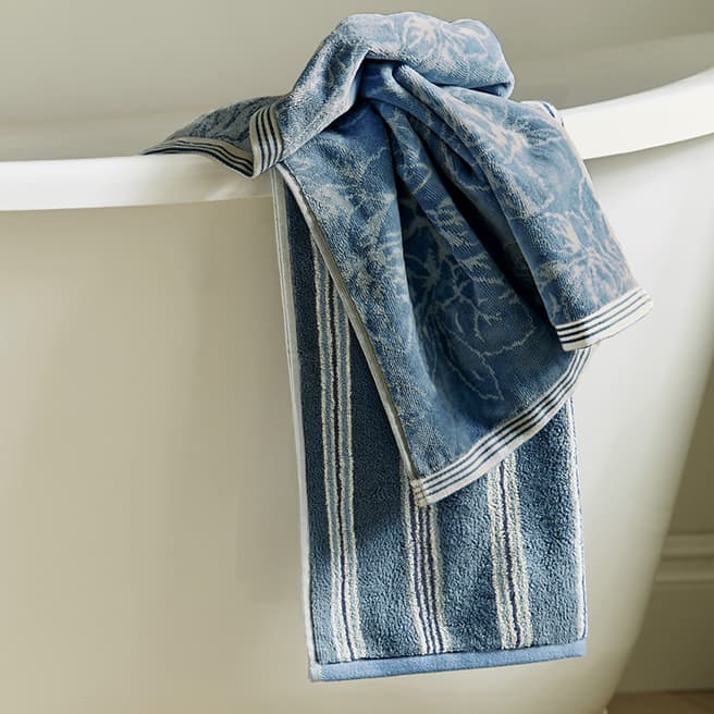 Sanderson Brecon Stripe Bath Towel, Midnight