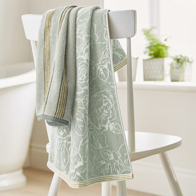 Sanderson Brecon Stripe Bath Towel, Silver