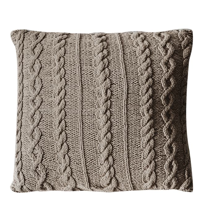 Kilburn & Scott Walton Cable Knit Cushion, Natural