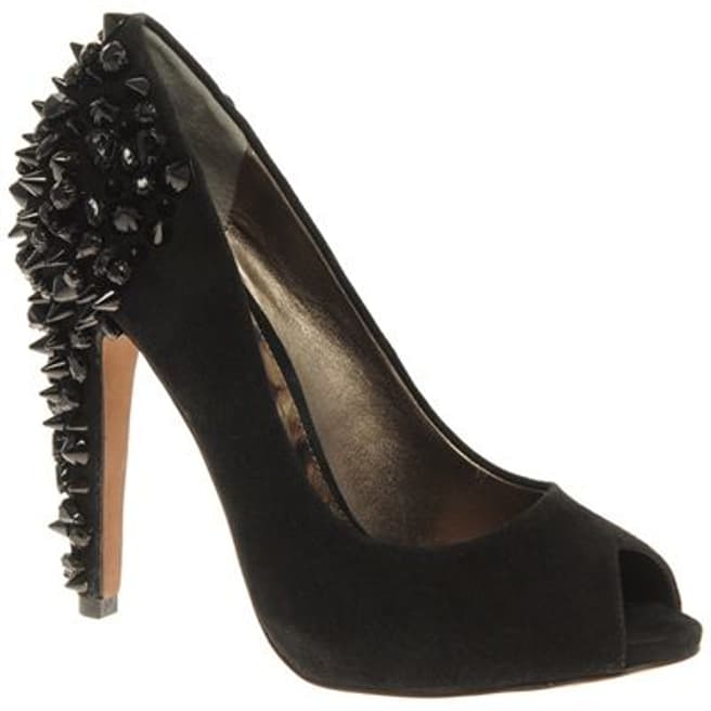 Black Leather Lorissa Shoes 12cm Heel - BrandAlley