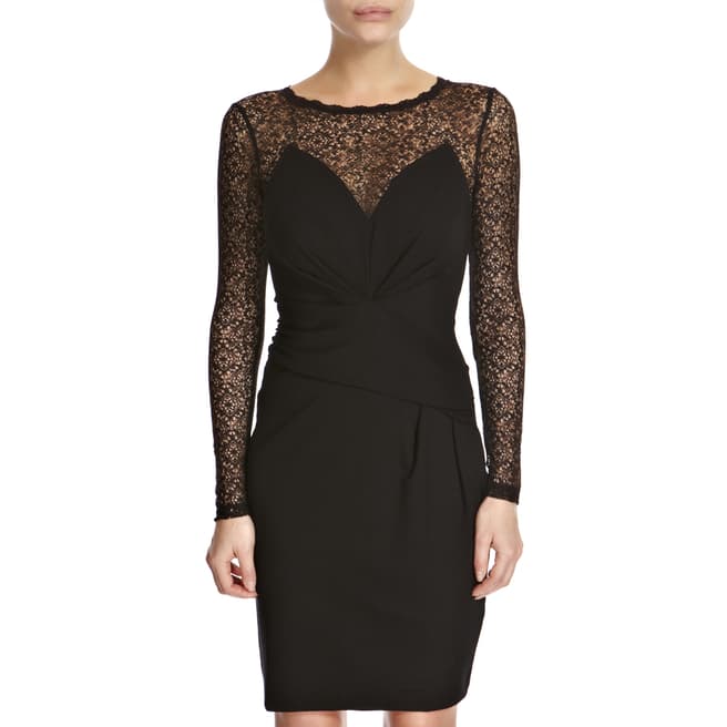 Black Vienna Lace Tailored Dress - BrandAlley