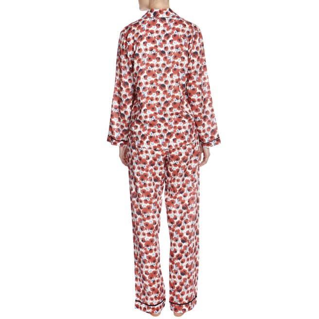 Red/Blue Poppy Print Pyjamas - BrandAlley
