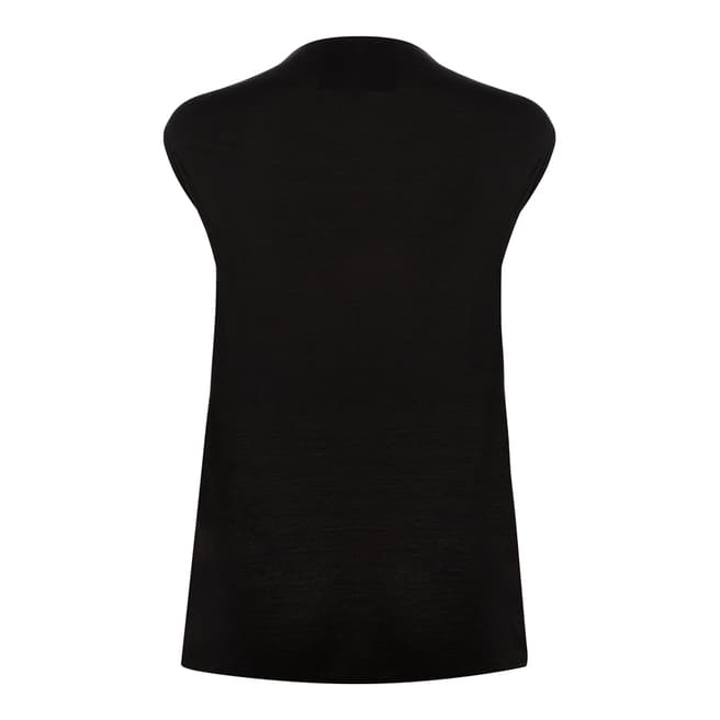 Black Ovalle Leather Top - BrandAlley