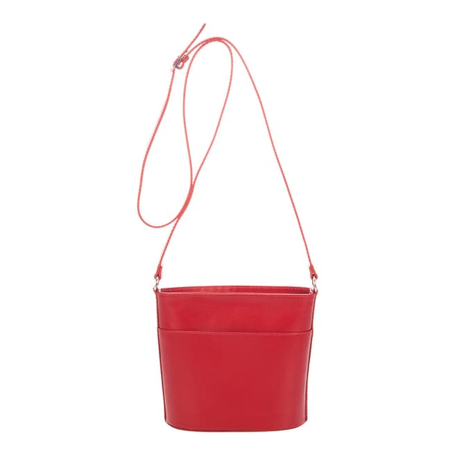 Red Leather Cross Body Bag - BrandAlley