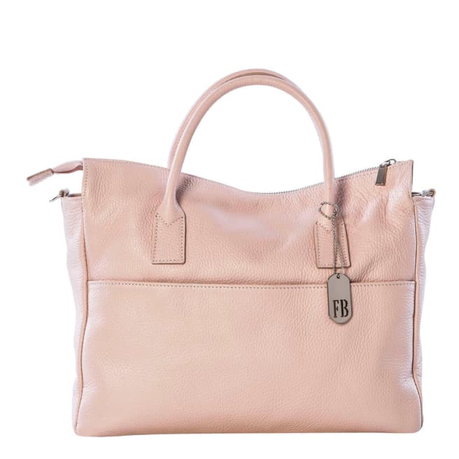 Rose Leather Pebbled Handbag - BrandAlley