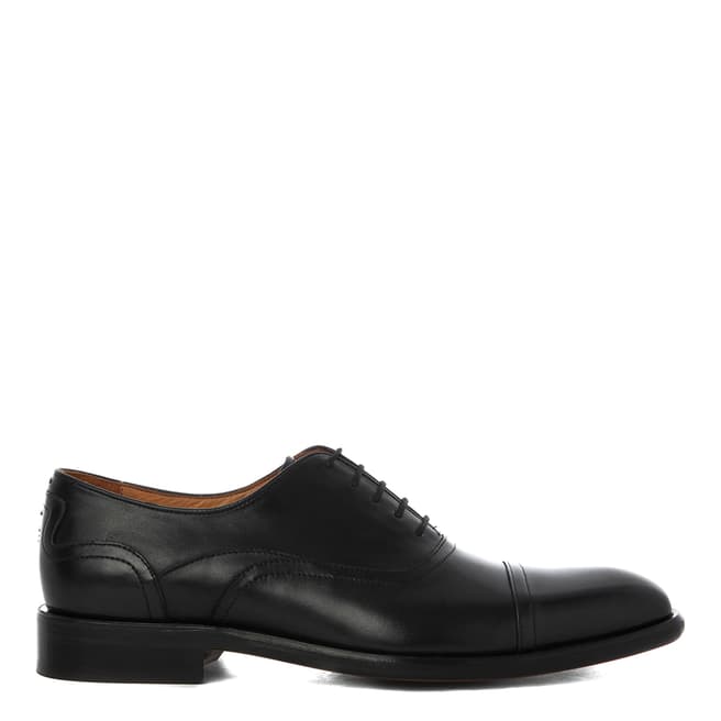 Black Leather Souza Oxford Shoes - BrandAlley