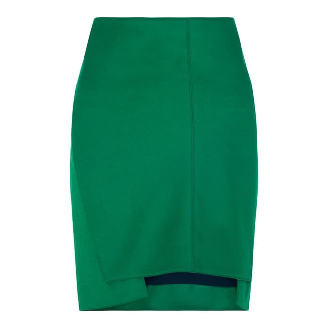 Green Melton Wool Blend Skirt - BrandAlley