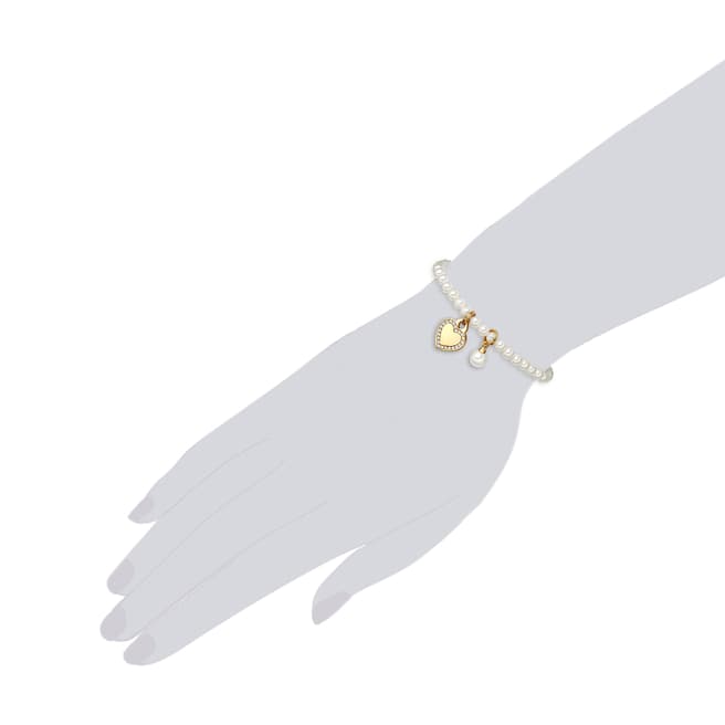 Gold Pearl Charm Bracelet 4mm - BrandAlley