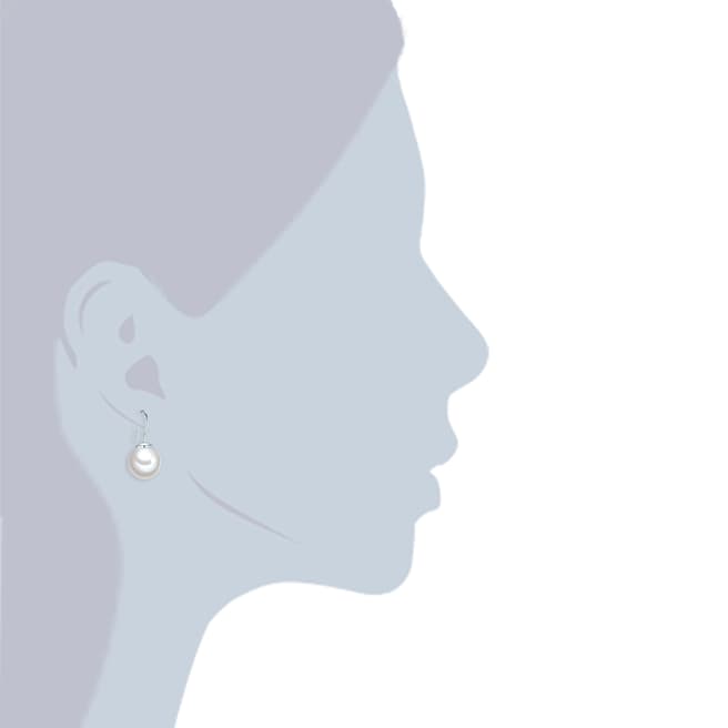 White Pearl Drop Earrings 12mm - BrandAlley