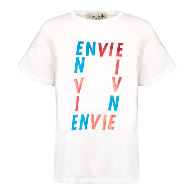 White 'Envie' Cotton Oversized T-Shirt - BrandAlley