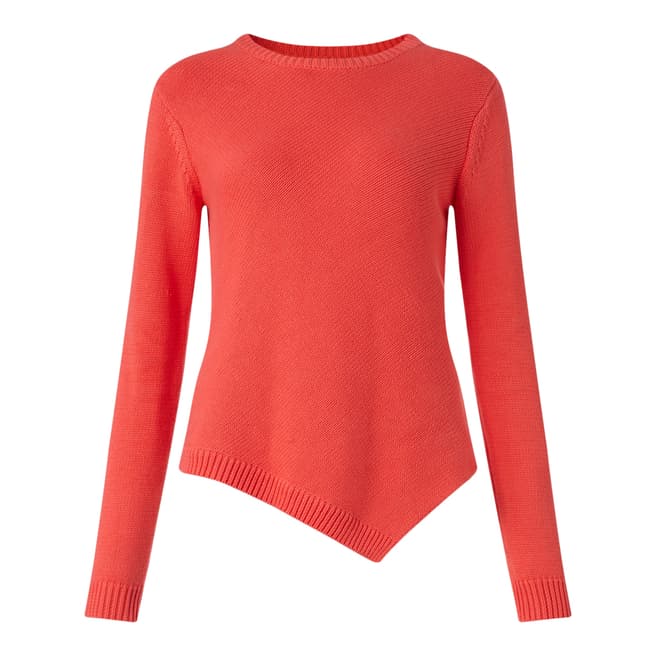 Coral Bias Pure Linen Cut Sweater - BrandAlley