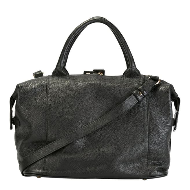 Black Leather Medium Kay Tote Bag - BrandAlley