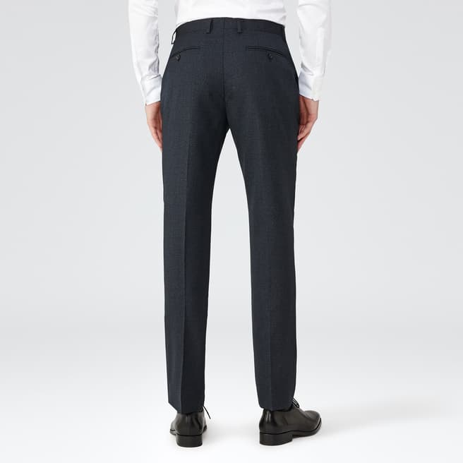 Navy Ackley Woollen Slim Fit Suit Trousers - BrandAlley
