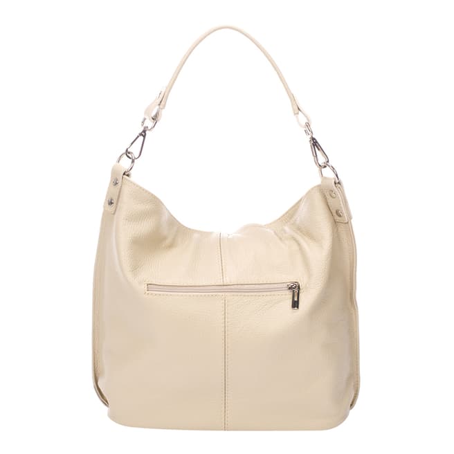 Cream Leather Handbag - BrandAlley