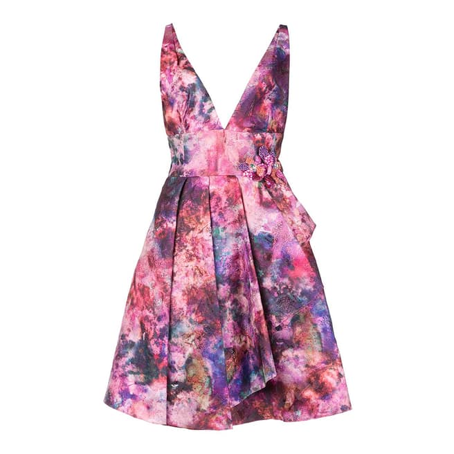 Pink Flared Flower Dress - BrandAlley