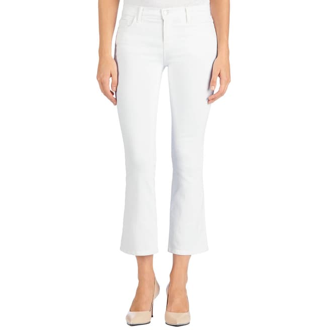 White Selena Boot Cut Cropped Stretch Jeans - BrandAlley