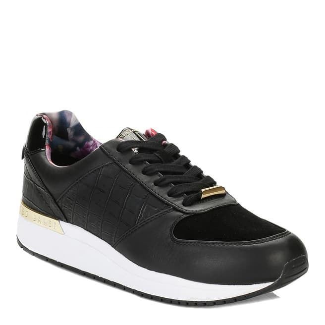 Black Leather Lwoire 3 Sneakers - BrandAlley