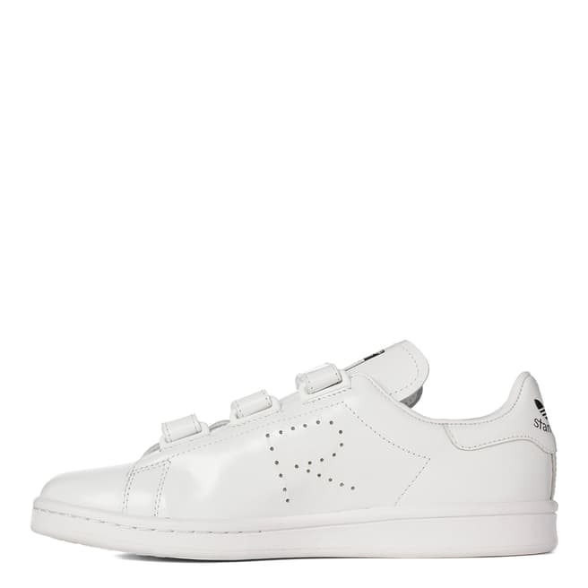 Women's White Leather Stan Smith Velcro Trainers - BrandAlley