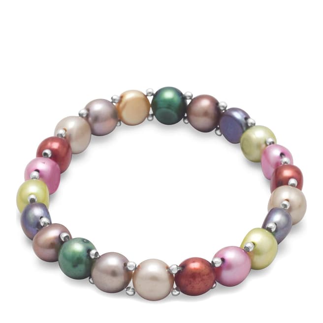 Multi Coloured Pearl Bracelet - BrandAlley