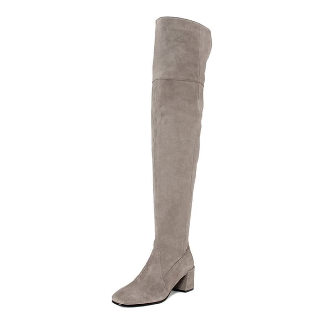 Grey Suede Cuissardes Tall Boot - BrandAlley
