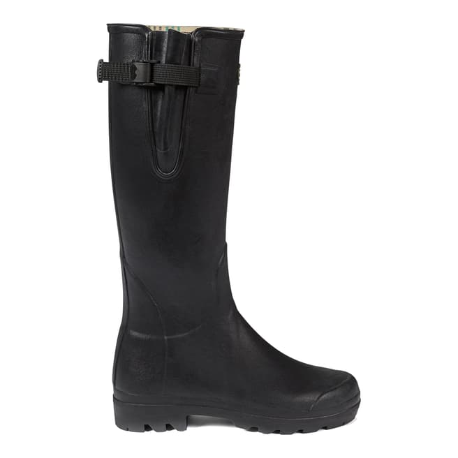 Women's Black Vierzon Jersey Lined Wellington Boots - BrandAlley