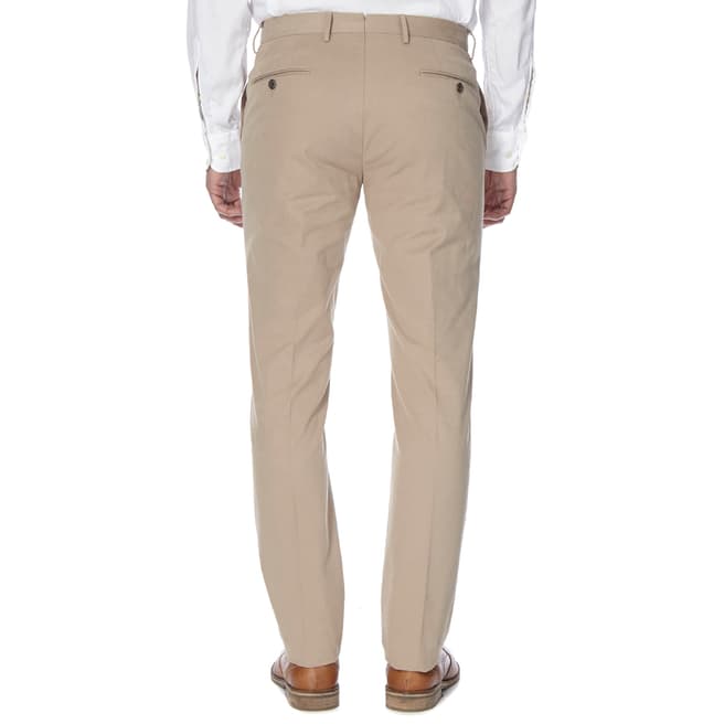 Beige Mayfair Cotton Stretch Trousers - BrandAlley