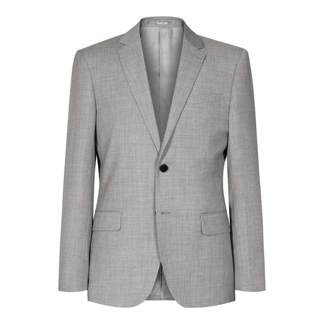 Grey Harry Slim Wool Suit Jacket - BrandAlley
