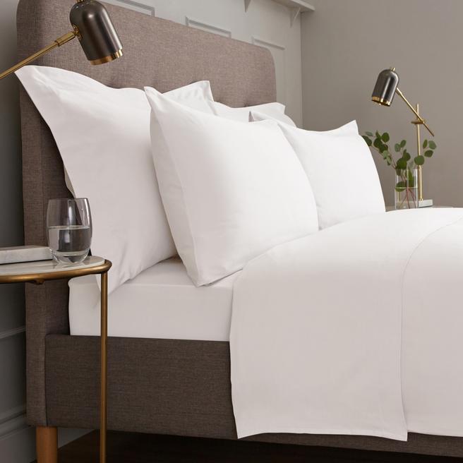 Luxury 600TC Double Flat Sheet, White BrandAlley